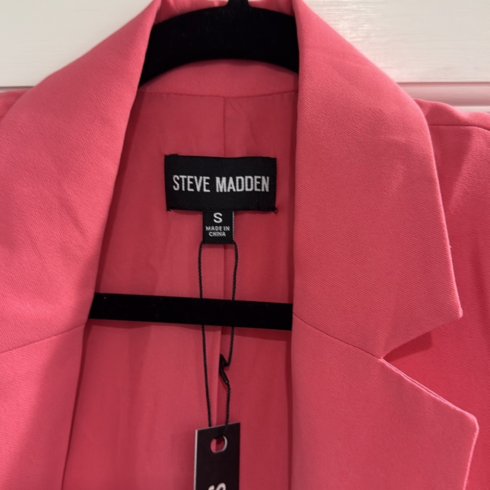 NWT Steve Madden Payton Blazer coral pink small - Picture 2 of 2